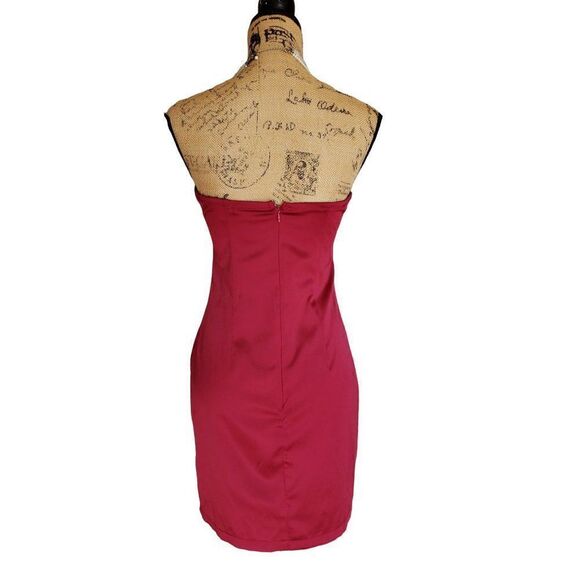 Woman's Strapless Mini Dress Prom Cocktail Party Dress Red Medium NWOT - Picture 5 of 7